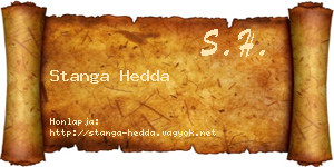 Stanga Hedda névjegykártya